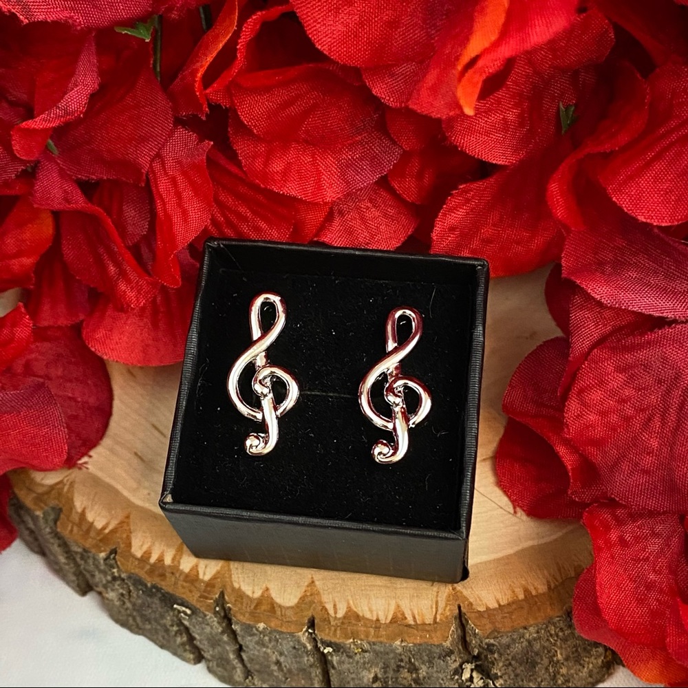 Silver Musical Note Cufflinks - Picture 14 of 16